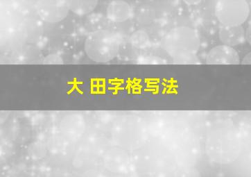 大 田字格写法